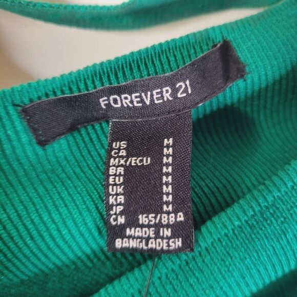 NWT Forever 21 Vibrant Green Knit Batwing Sweater - Picture 5 of 9